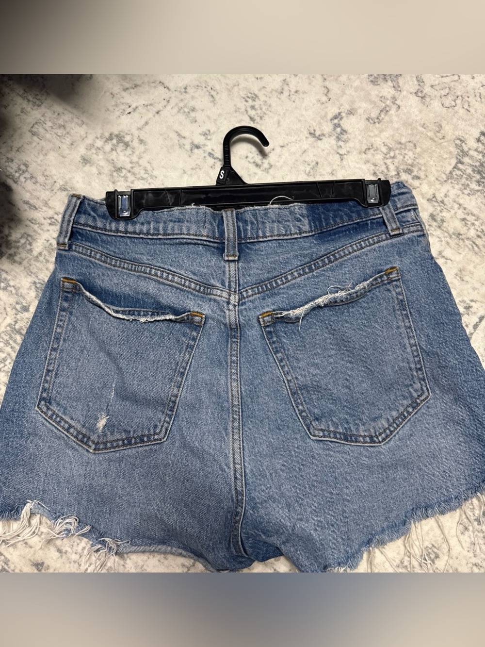 Abercrombie & Fitch Light Blue High-Rise Denim Shorts